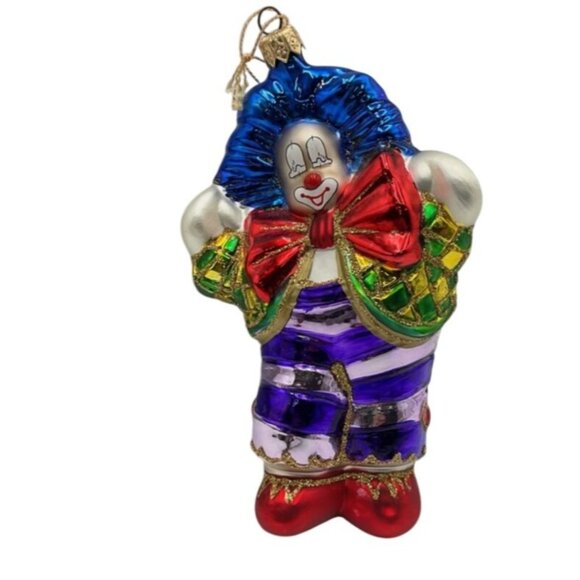 Vintage Ornament Kurt S. Adler Polonaise Collection Handcrafted Glass Clown Box - Picture 4 of 8